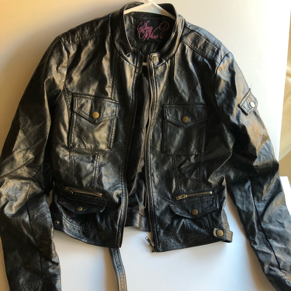 Black Faux Leather Jacket